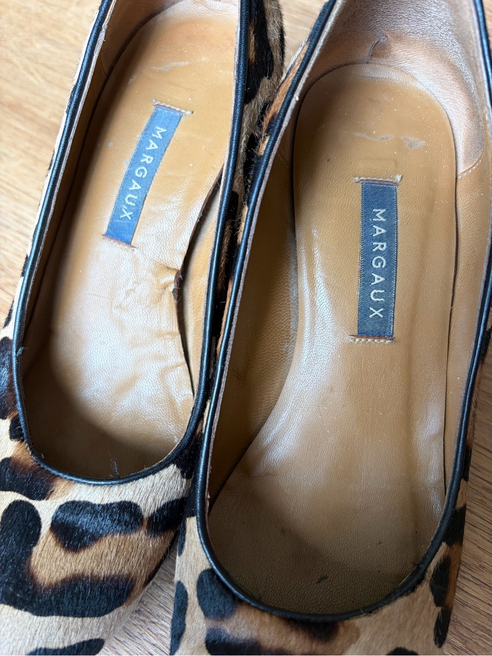 Margaux The Heel Leopard Haircalf Block Heel Pumps EU 36.5 US 6.5 - Picture 6 of 10